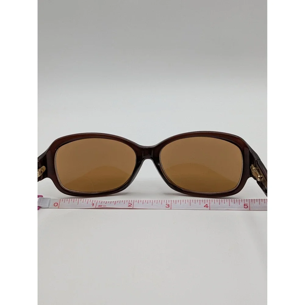 Saks Fifth Avenue 69/S Sunglass Frames Only Brown Floral Inlay Temples 57-15-135
